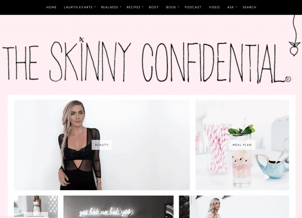 what is a lifestyle blog - example skinny confidential