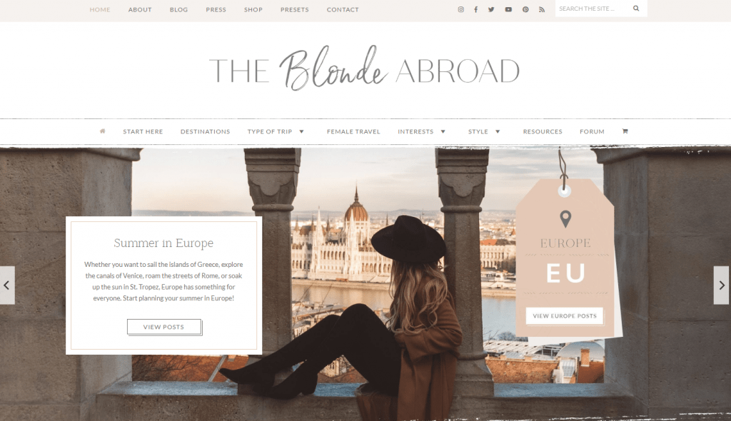 what is a lifestyle blog - example the blonde abroad