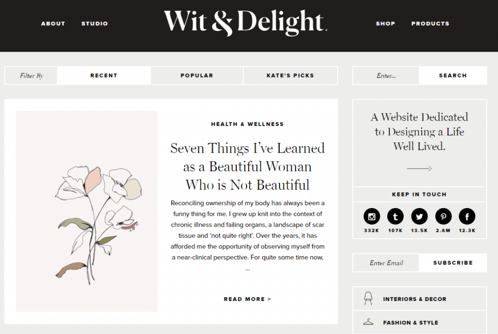 what is a lifestyle blog - example wit and delight
