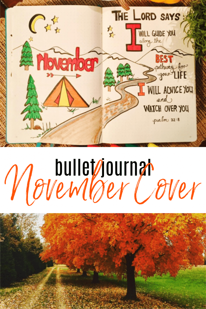 bullet journal november cover idea lists