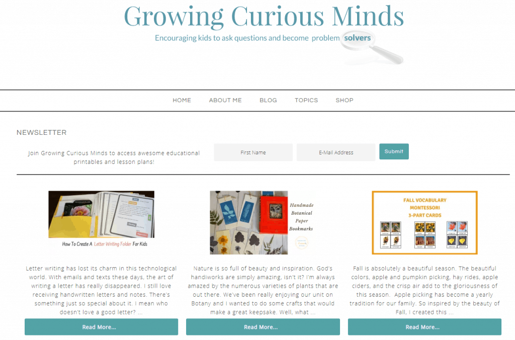 growing curious minds
