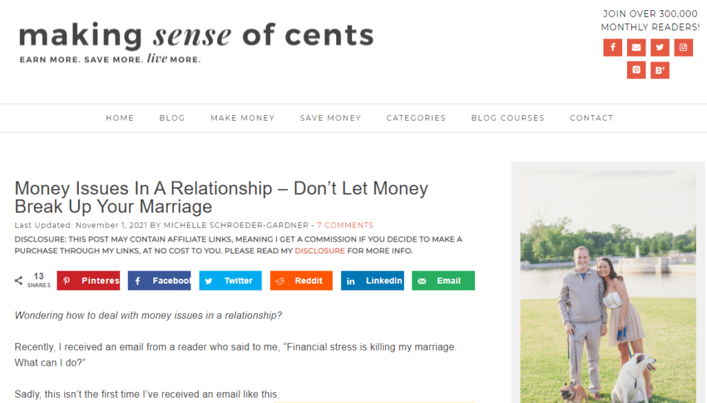 making sense of cents homepage