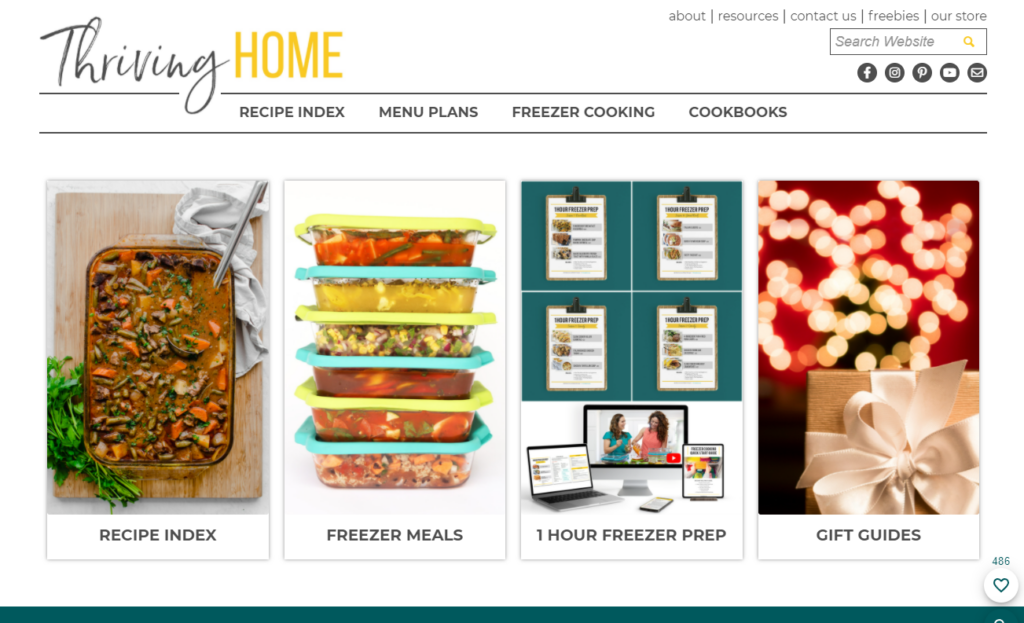 thriving home blog homepage